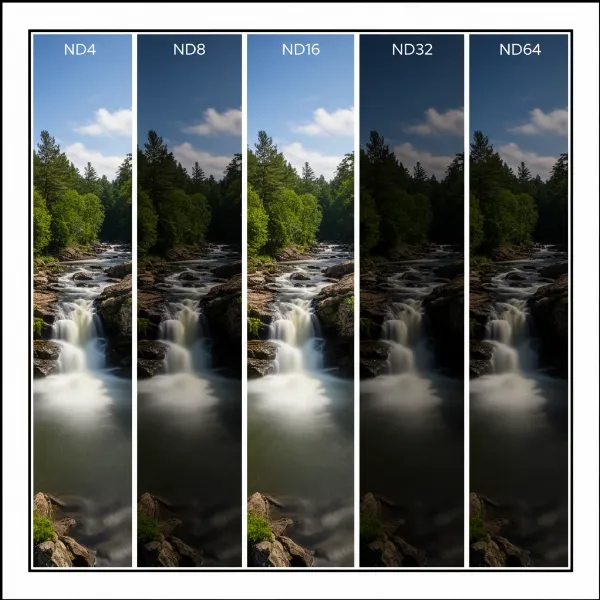 Comparison of various ND filter strengths for drones in different lighting.